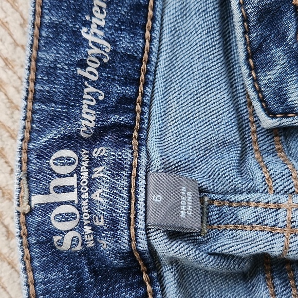 Soho Women's Straight Leg Blue Jeans, Size 6 - Picture 3 of 4